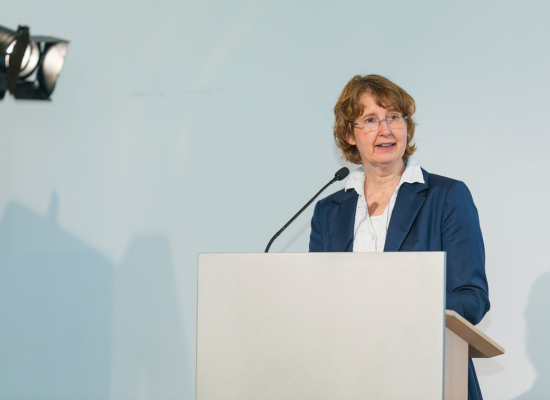 woman giving a speech